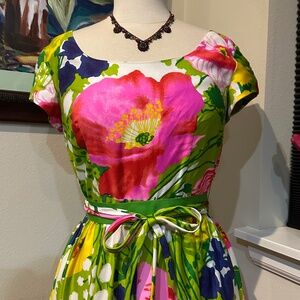 Englantine Rose Floral Print Long Gown / Maxi Dress by Bergdorf Goodman -  S